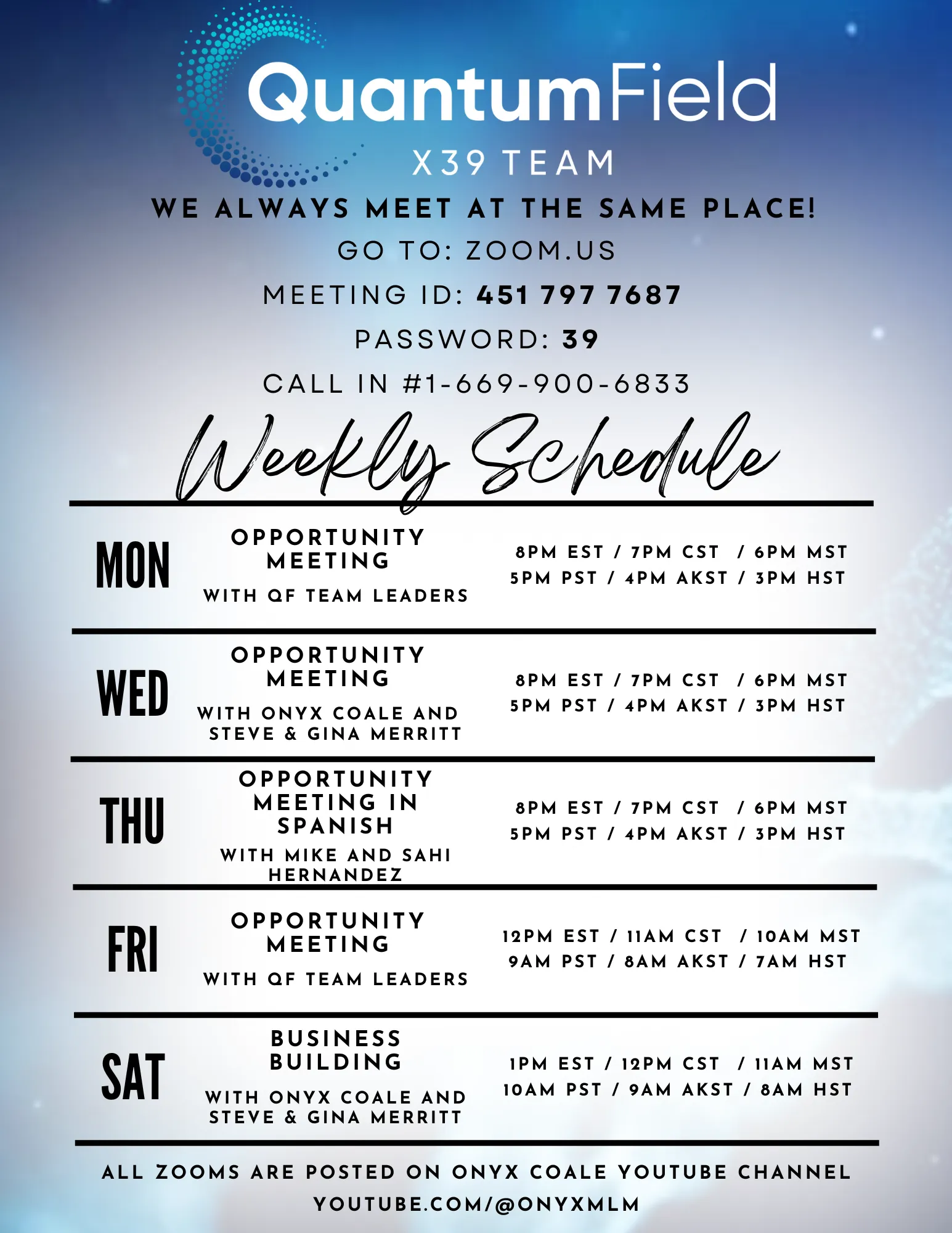 Weekly-ZoomSchedule